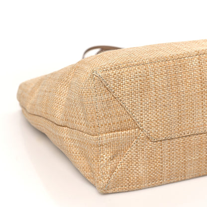 Prada Raffia Logo Tote Naturale 7 of 9