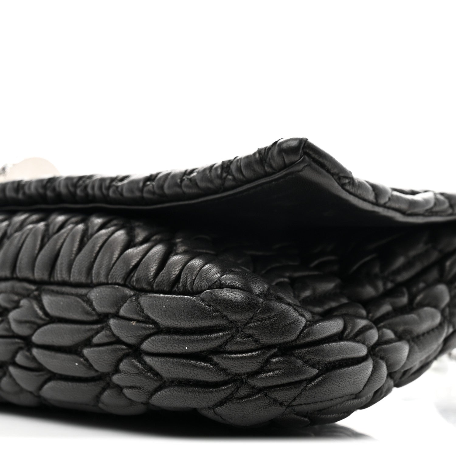Miu Miu Nappa Matelasse Crystal Flap Clutch Black 10 of 10