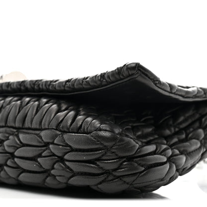 Miu Miu Nappa Matelasse Crystal Flap Clutch Black 10 of 10
