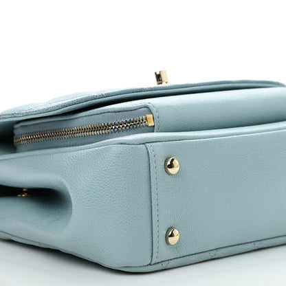 Chanel Caviar Quilted Medium Business Affinity Flap Light Blue 9 of 11