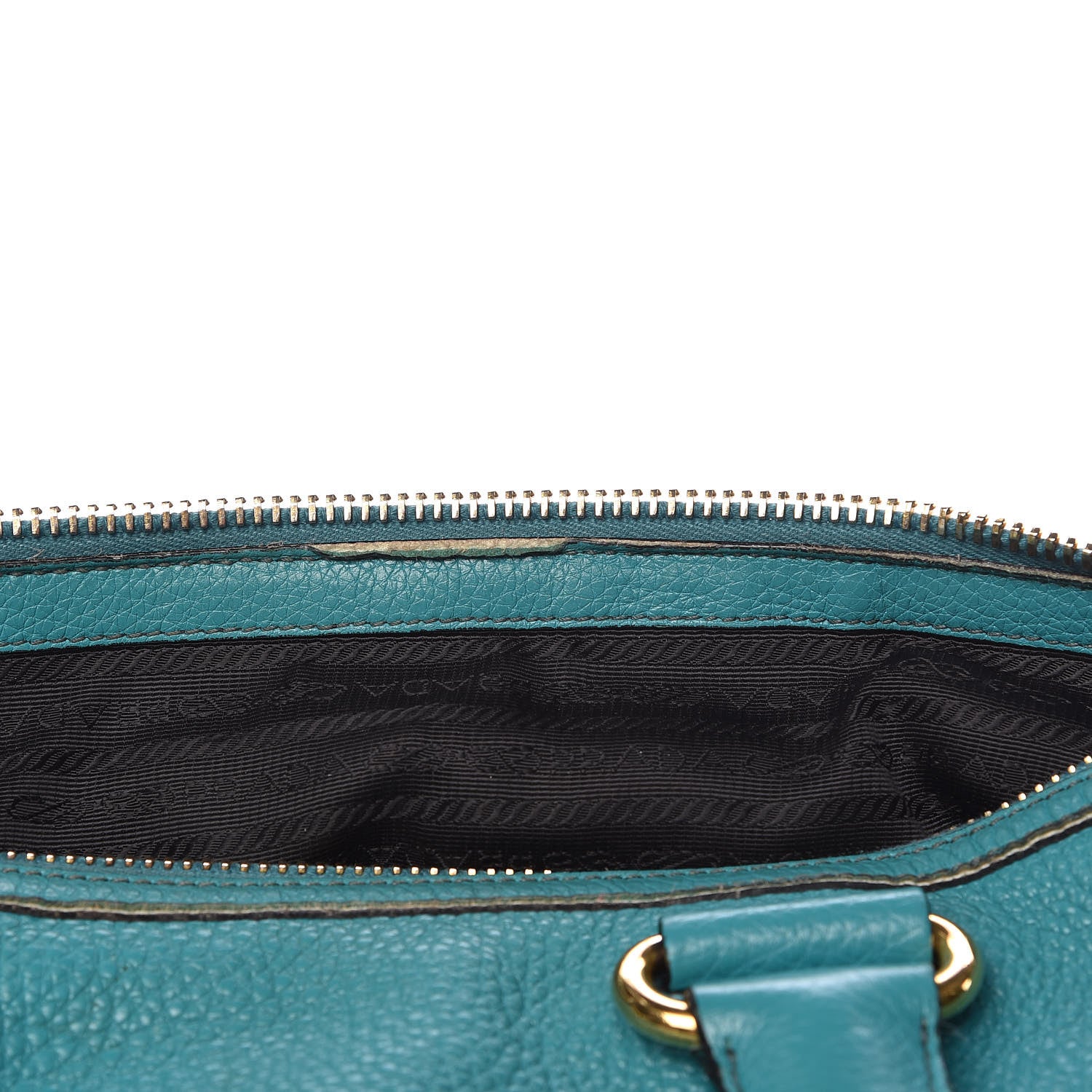 Prada Vitello Daino Shopping Satchel Voyage Turchese 19 of 22