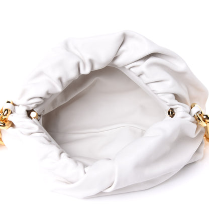 Bottega Veneta Calfskin The Pouch Chain Chalk 4 of 4