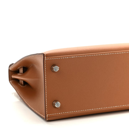 Hermes Madame Calfskin Kelly Sellier 25 Gold 10 of 12
