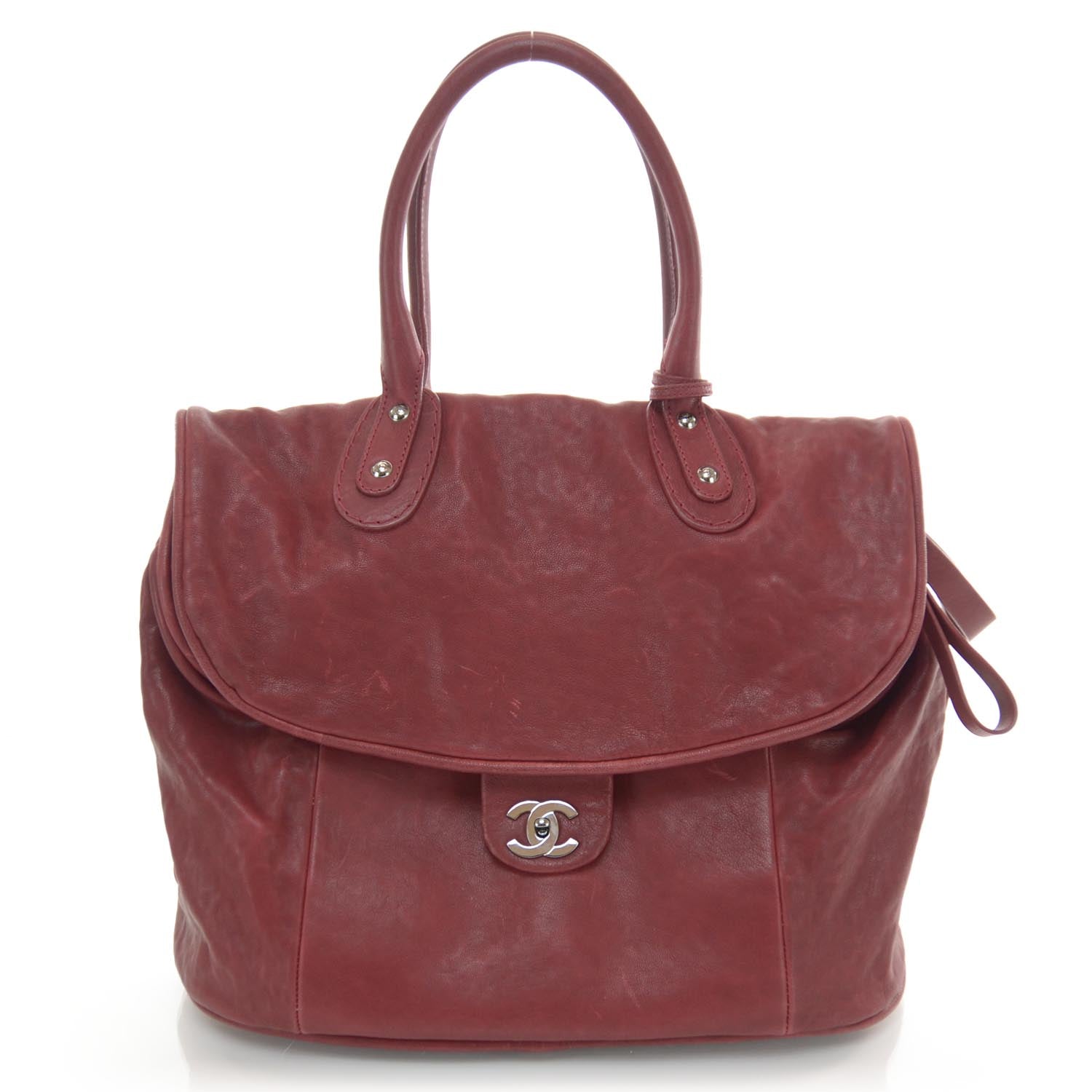 Chanel Calfskin Large Traveling Tote Red 1 of 10