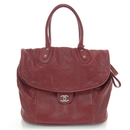 Chanel Calfskin Large Traveling Tote Red 1 of 10