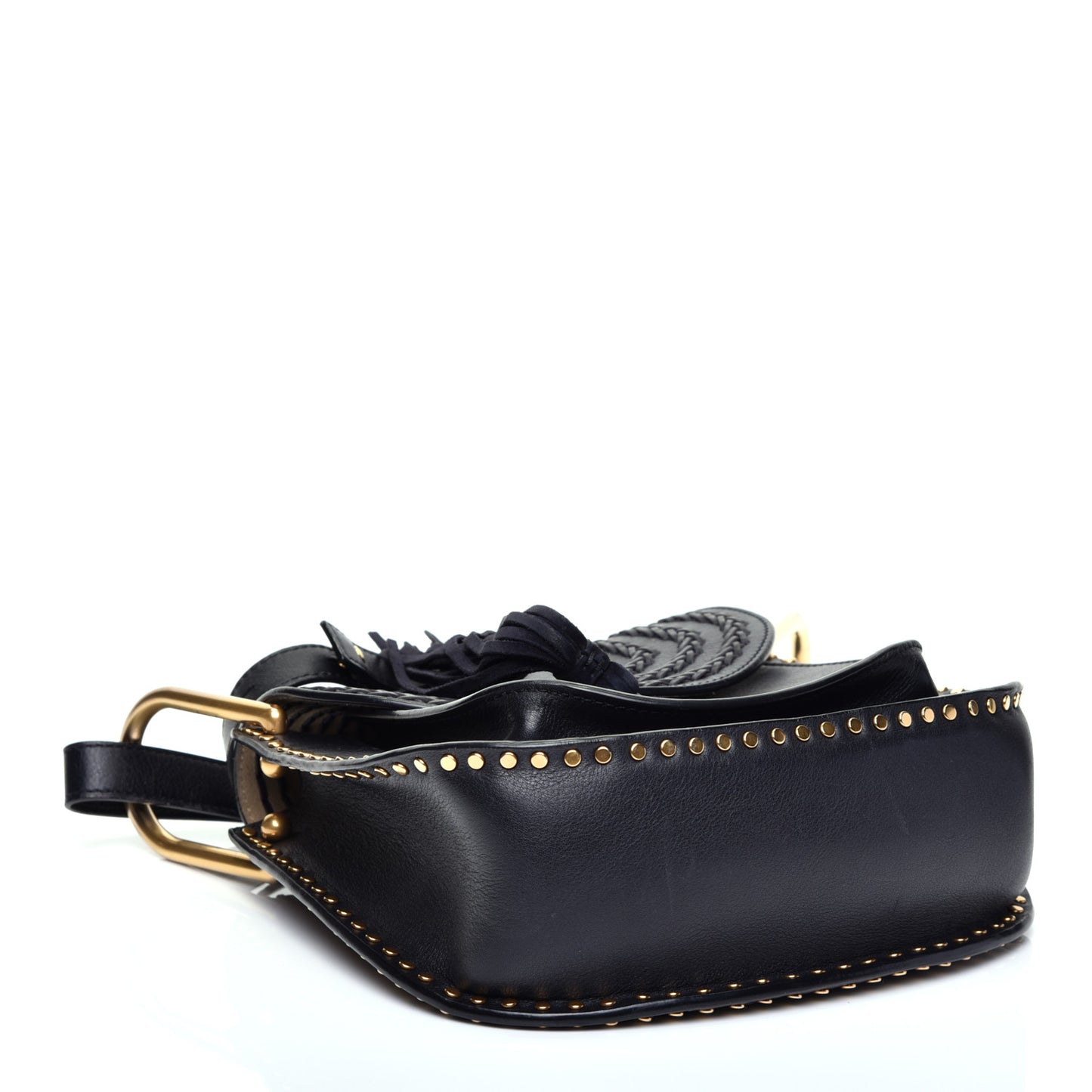 Calfskin Braided Small Hudson Shoulder Bag Silver Blue