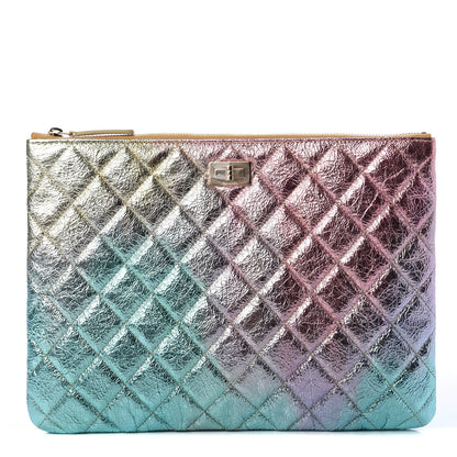 Chanel Metallic Goatskin Quilted Medium 2.55 Reissue Cosmetic Case Multicolor 1 of 8