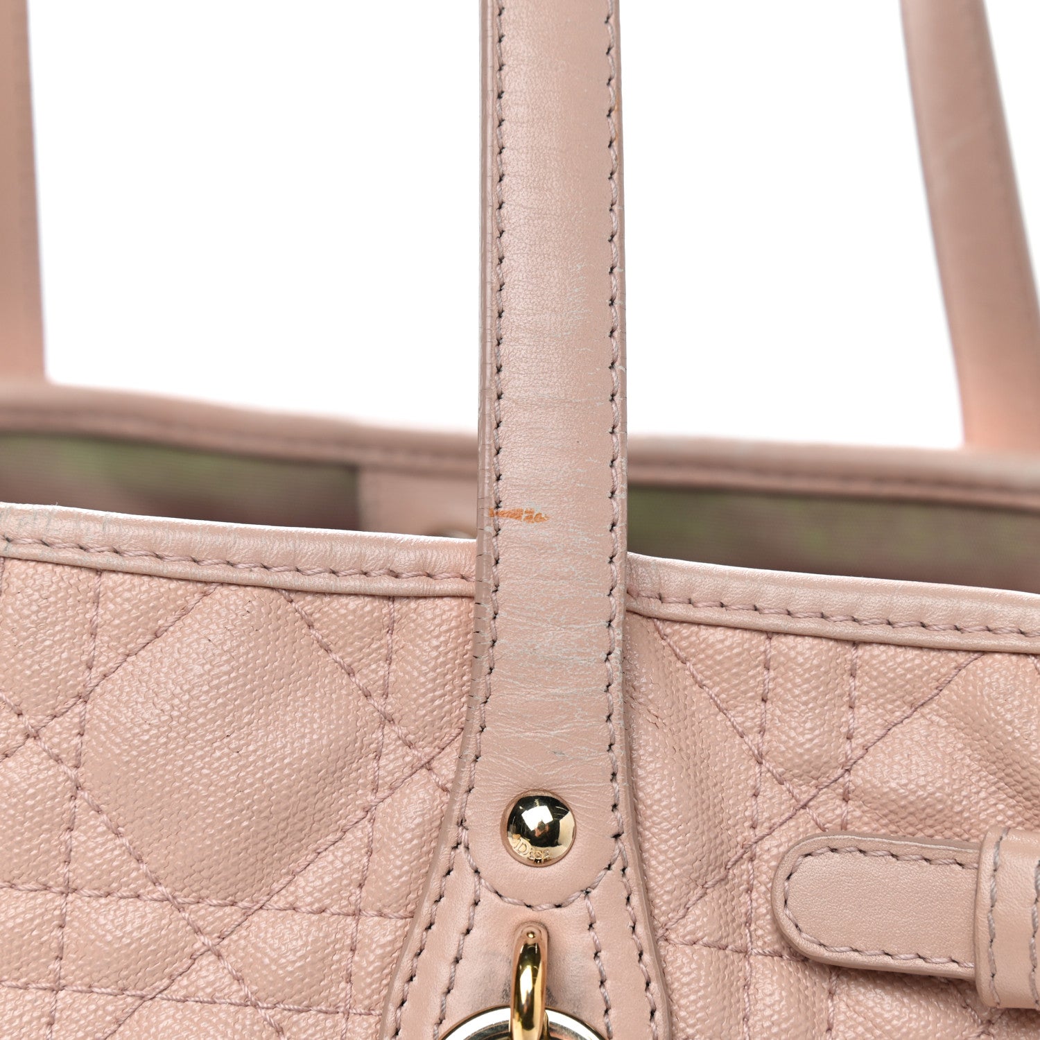 Christian Dior Coated Canvas Cannage Medium Panarea Tote Rosato 18 of 25