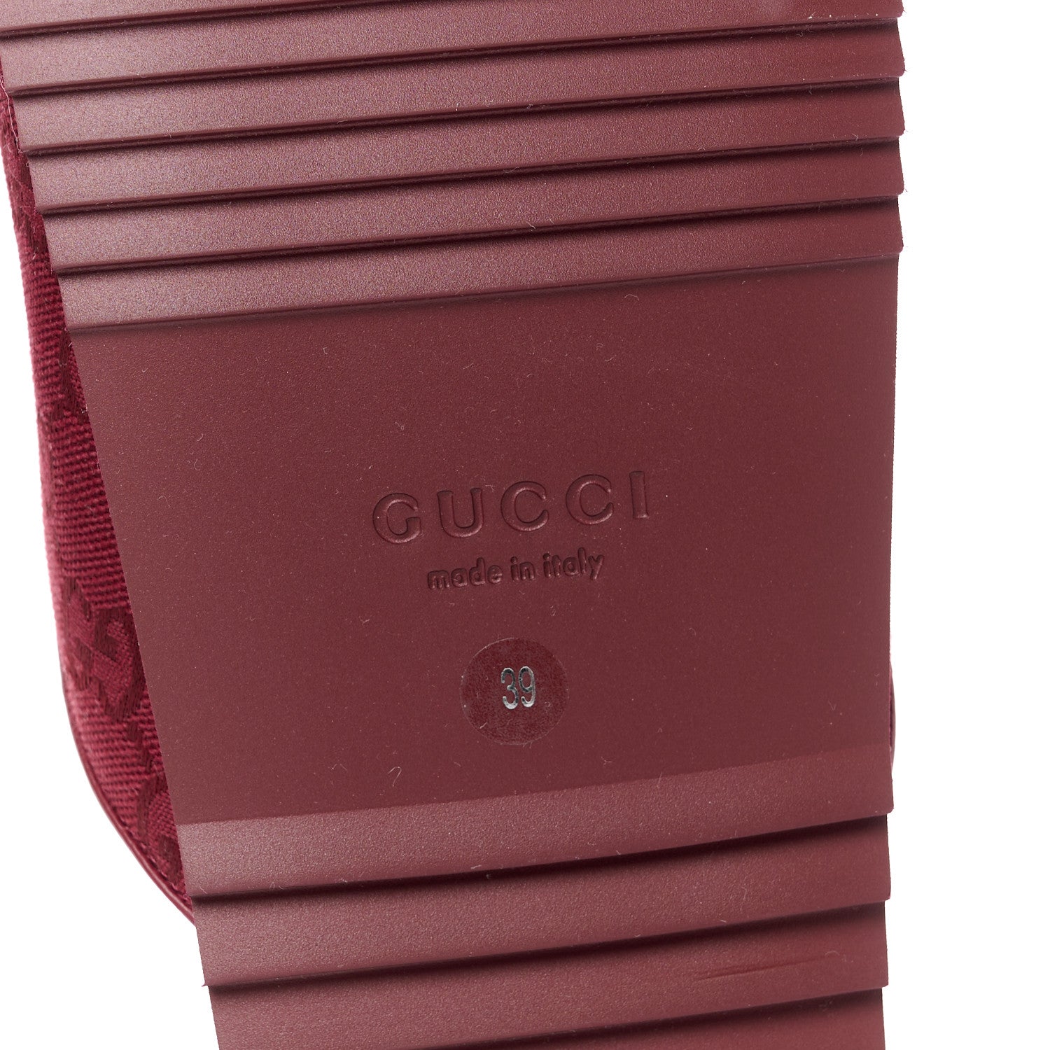 Gucci GG Supreme Monogram Womens Horsebit Slippers 39 Rosso Ancora 6 of 10