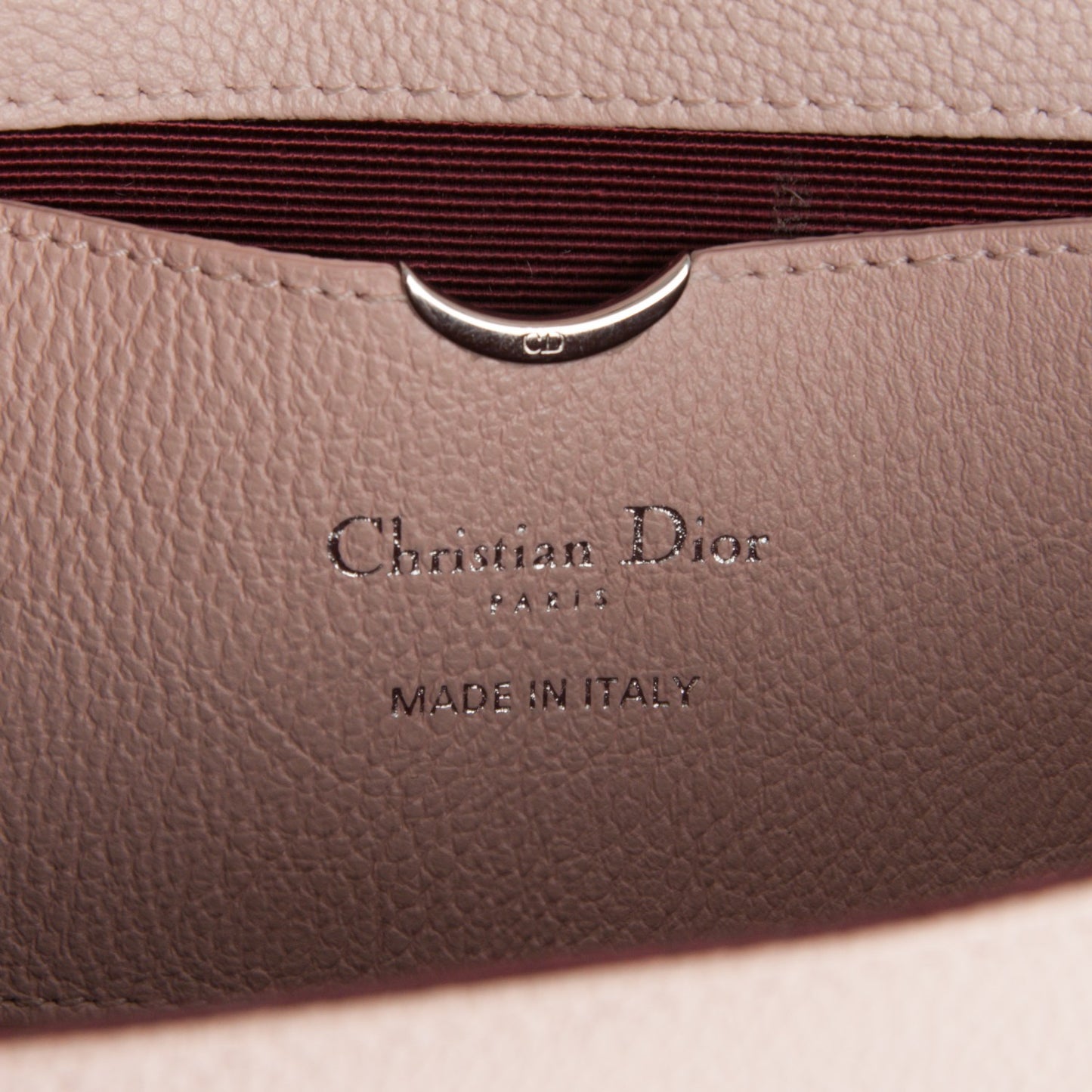 Grained Calfskin Diorama Pochette Nude