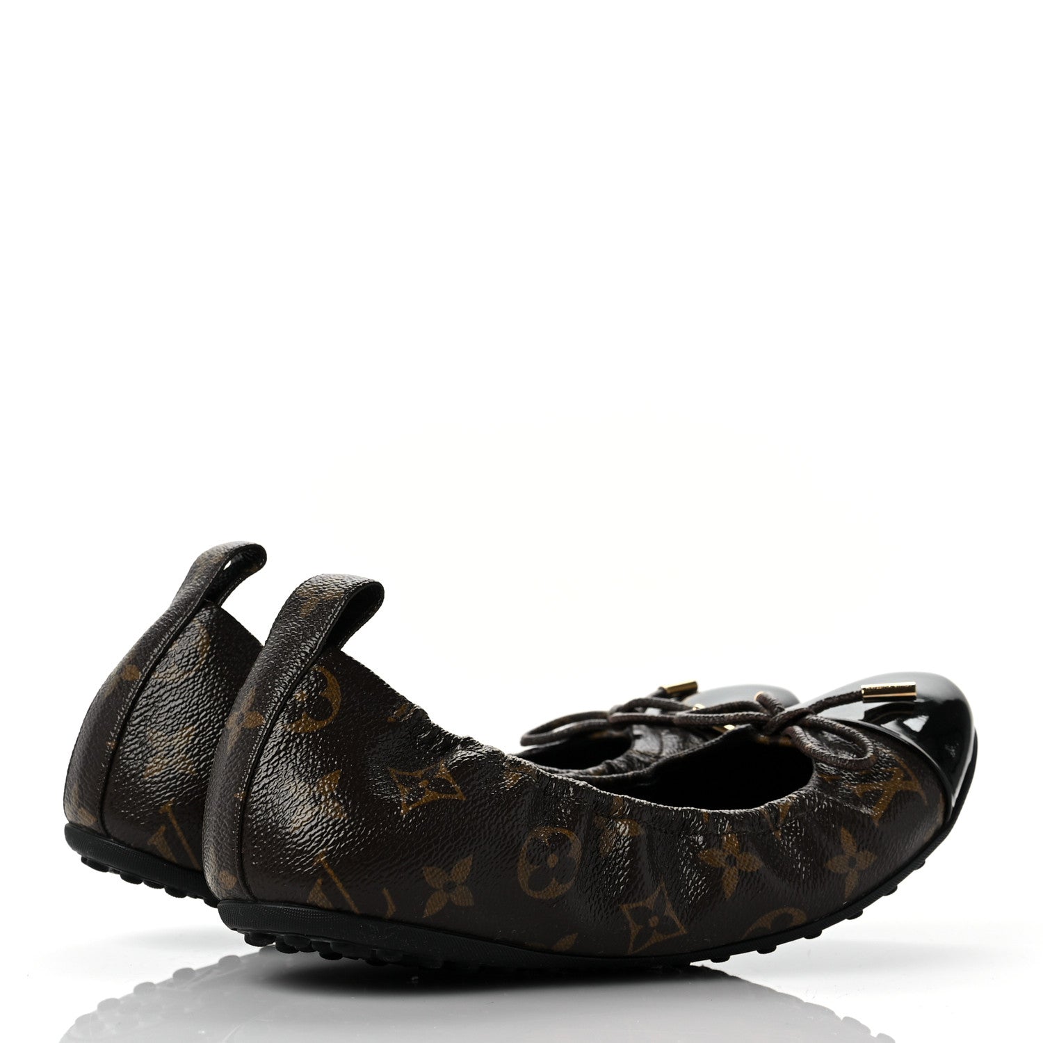 Louis Vuitton Monogram Flirty Ballerina Flats 38.5 Black 4 of 6