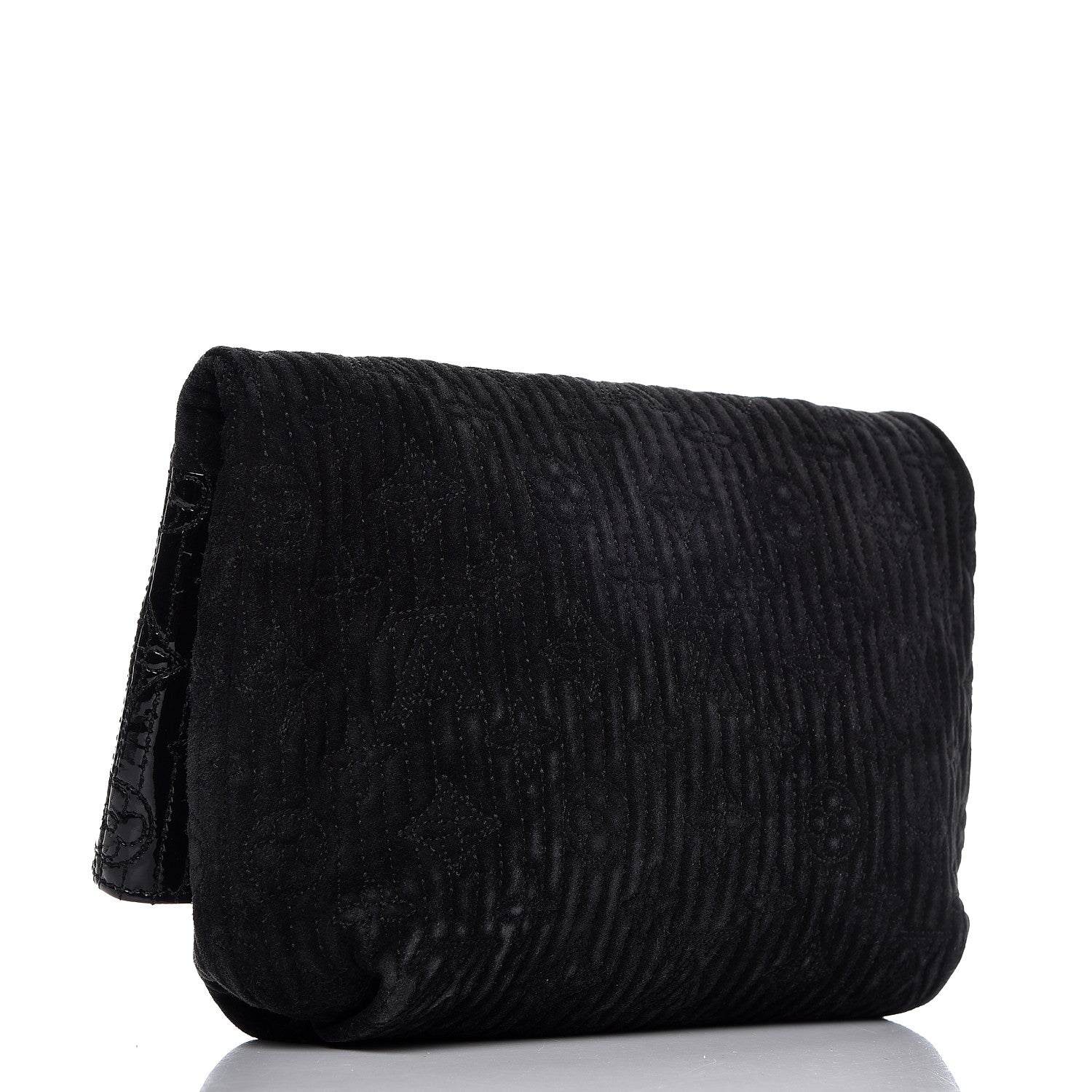 Louis Vuitton Suede Monogram Motard Afterdark Clutch Black 3 of 7