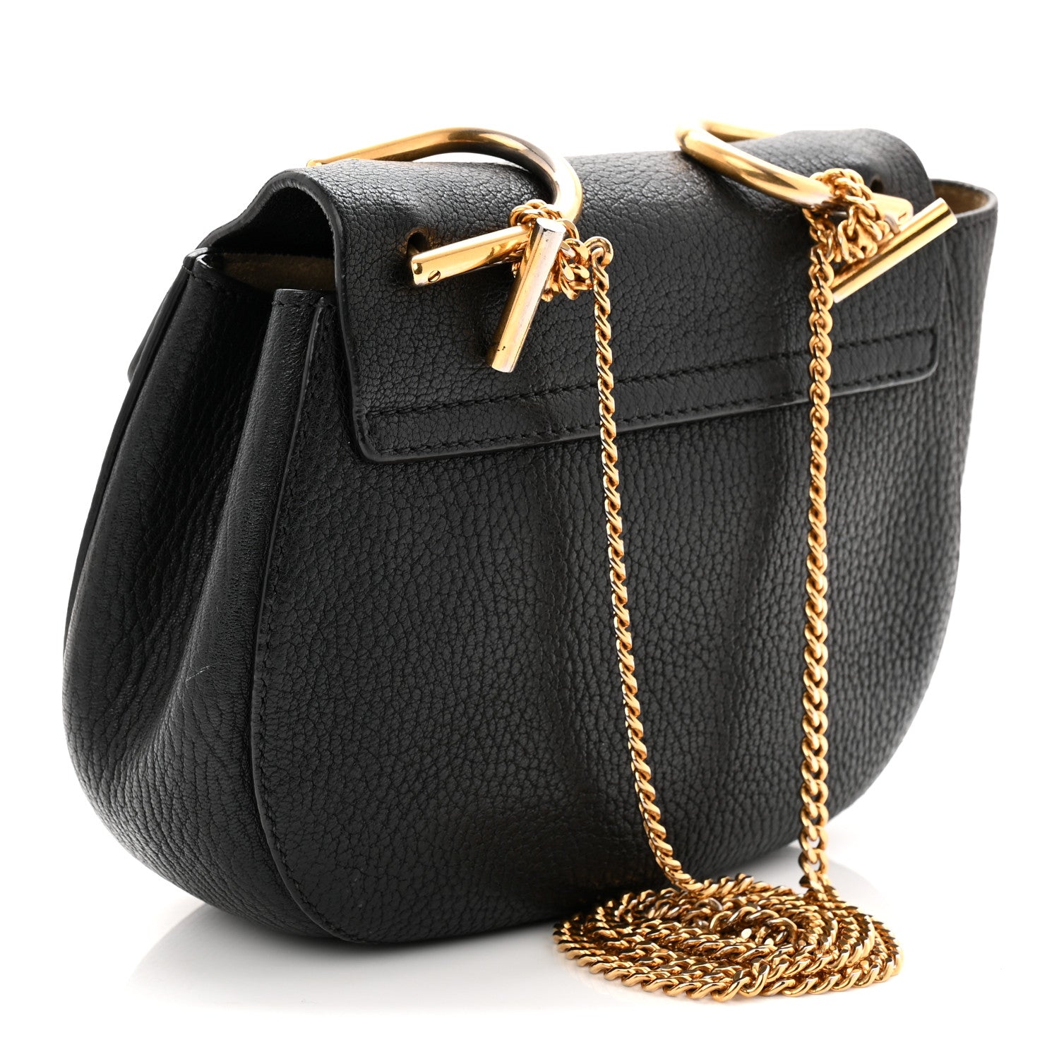 Chloe Grained Lambskin Mini Drew Shoulder Bag Black 3 of 12