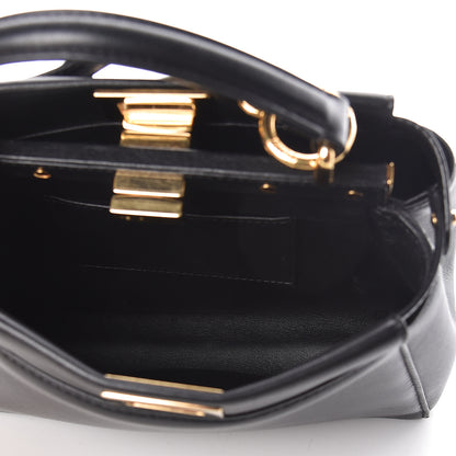 Fendi Nappa Mini Peekaboo Iconic Satchel Black 5 of 11