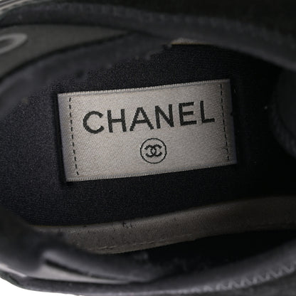 Chanel Velvet Calfskin Mixed Fibers CC Sneakers 40 Black 9 of 12