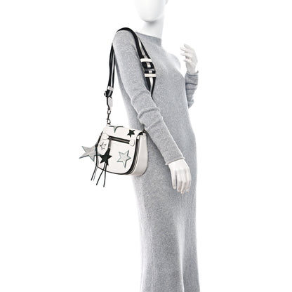 Marc Jacobs Pebbled Calfskin Star Patchwork Small Saddle Bag White Multicolor Almond 2 of 8