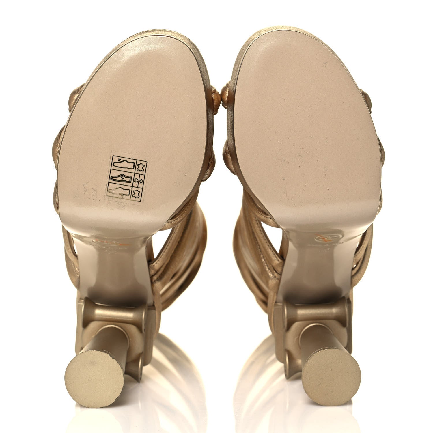 Chanel Laminated Lambskin Gladiator Sandals 36 Gold 5 of 8