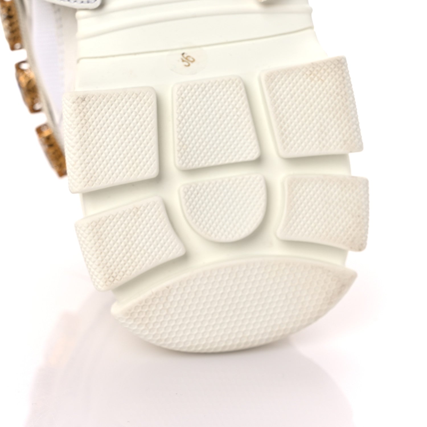Gucci X SEGA Mesh Calfskin Suede Removable Crystals Womens Flashtrek Sneakers 36 Great White 10 of 15