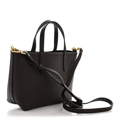 Burberry Grainy Calfskin Mini Reversible Tote Peat Sand 5 of 16