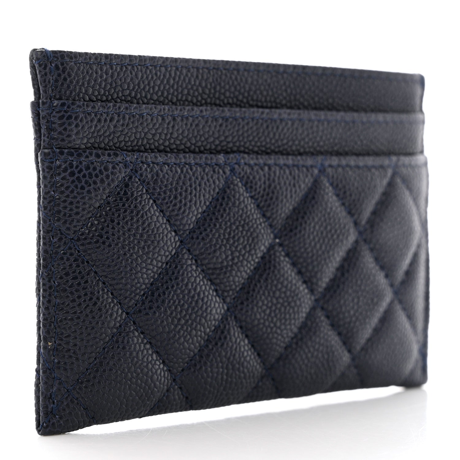 Chanel Caviar Quilted Boy Card Holder Blue 3 of 9