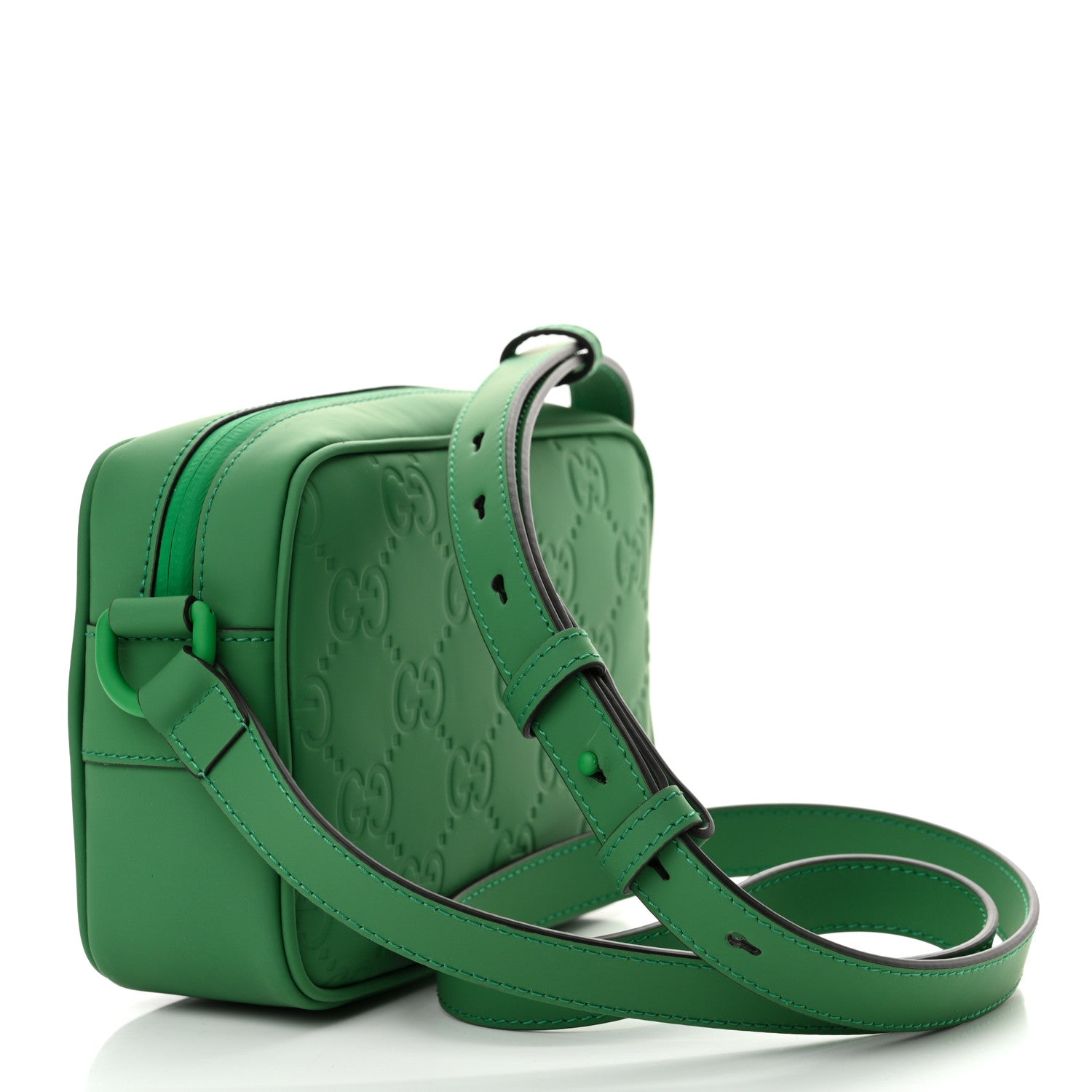 Gucci Rubber Effect Monogram GG Mini Crossbody Bag New Shamrock