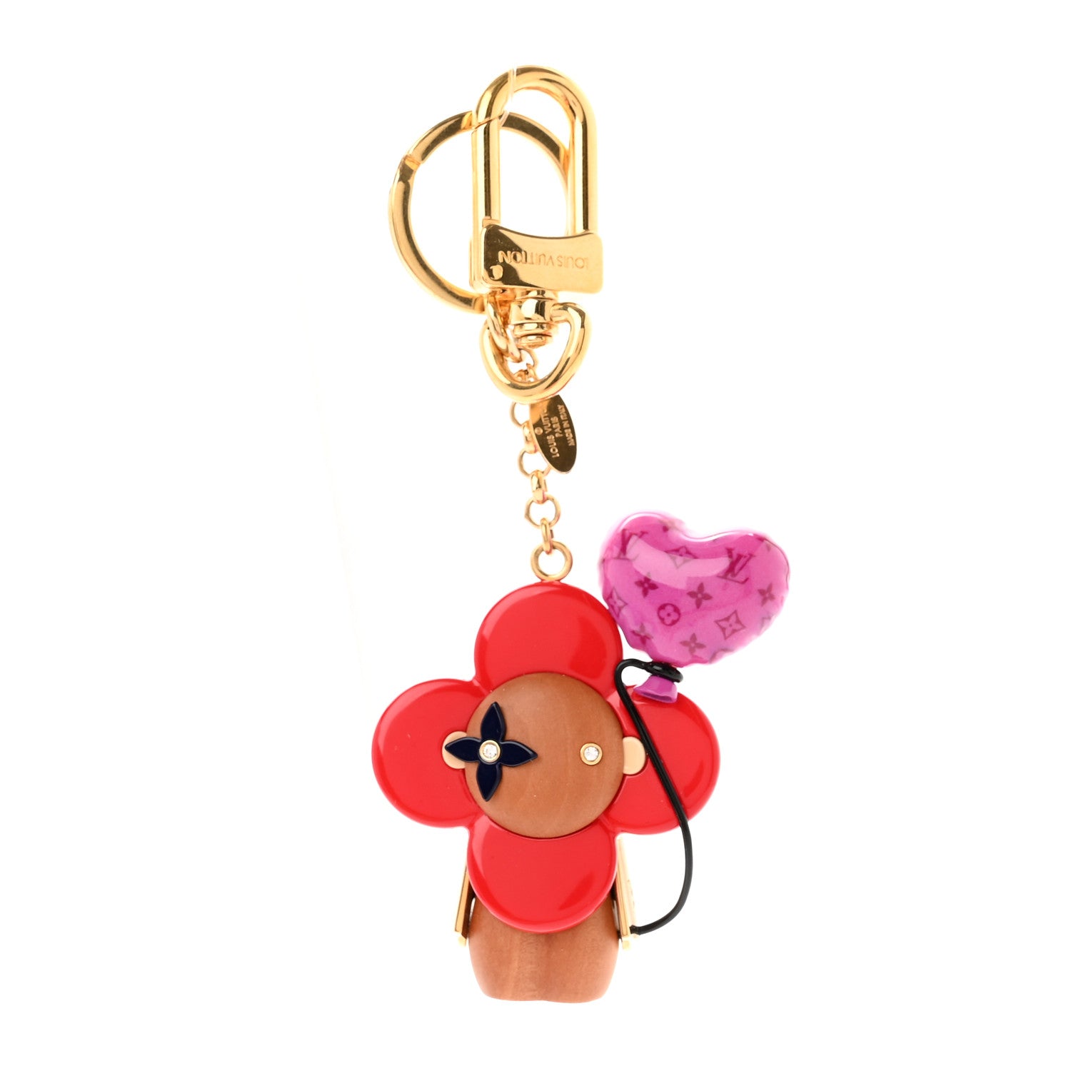 Louis Vuitton Resin Wood Vivienne Valentine Bag Charm Key Holder 1 of 3