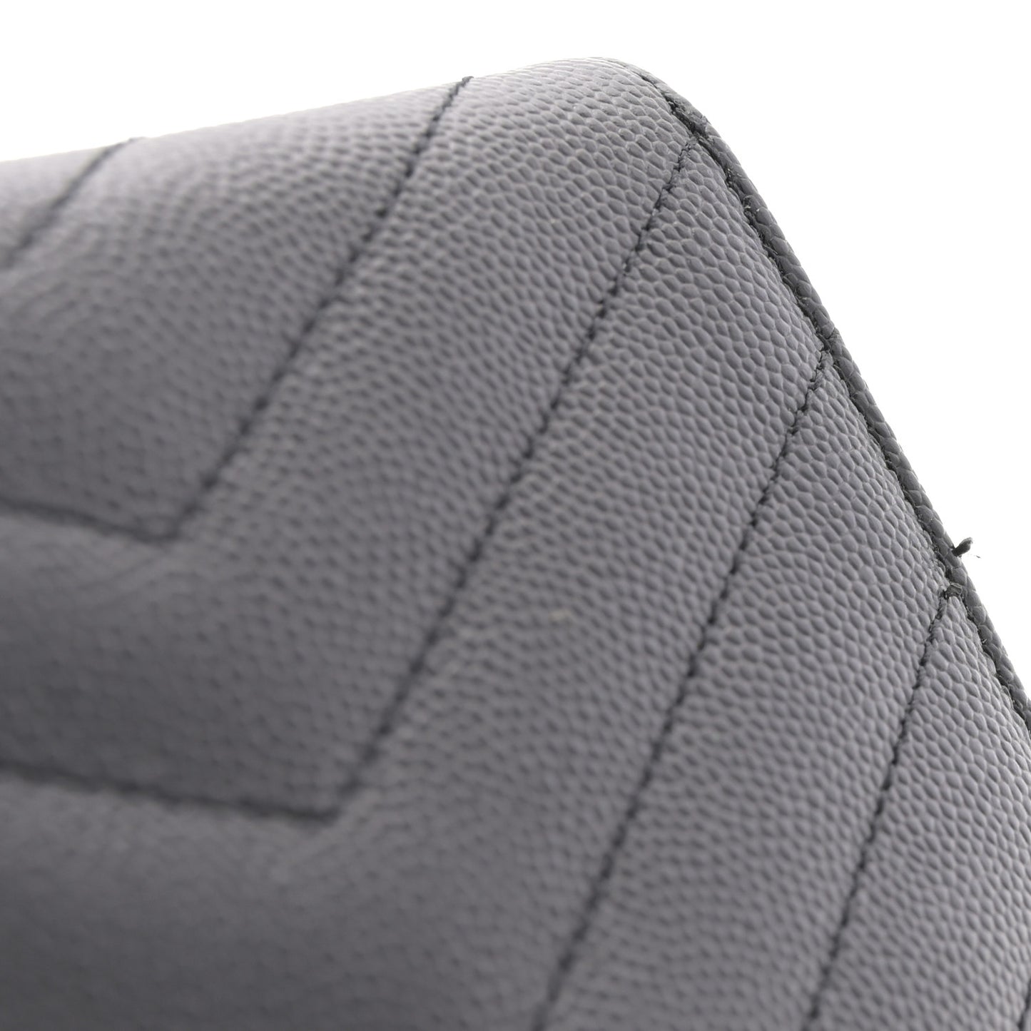Grain De Poudre Matelasse Chevron Small Monogram Envelope Wallet Black