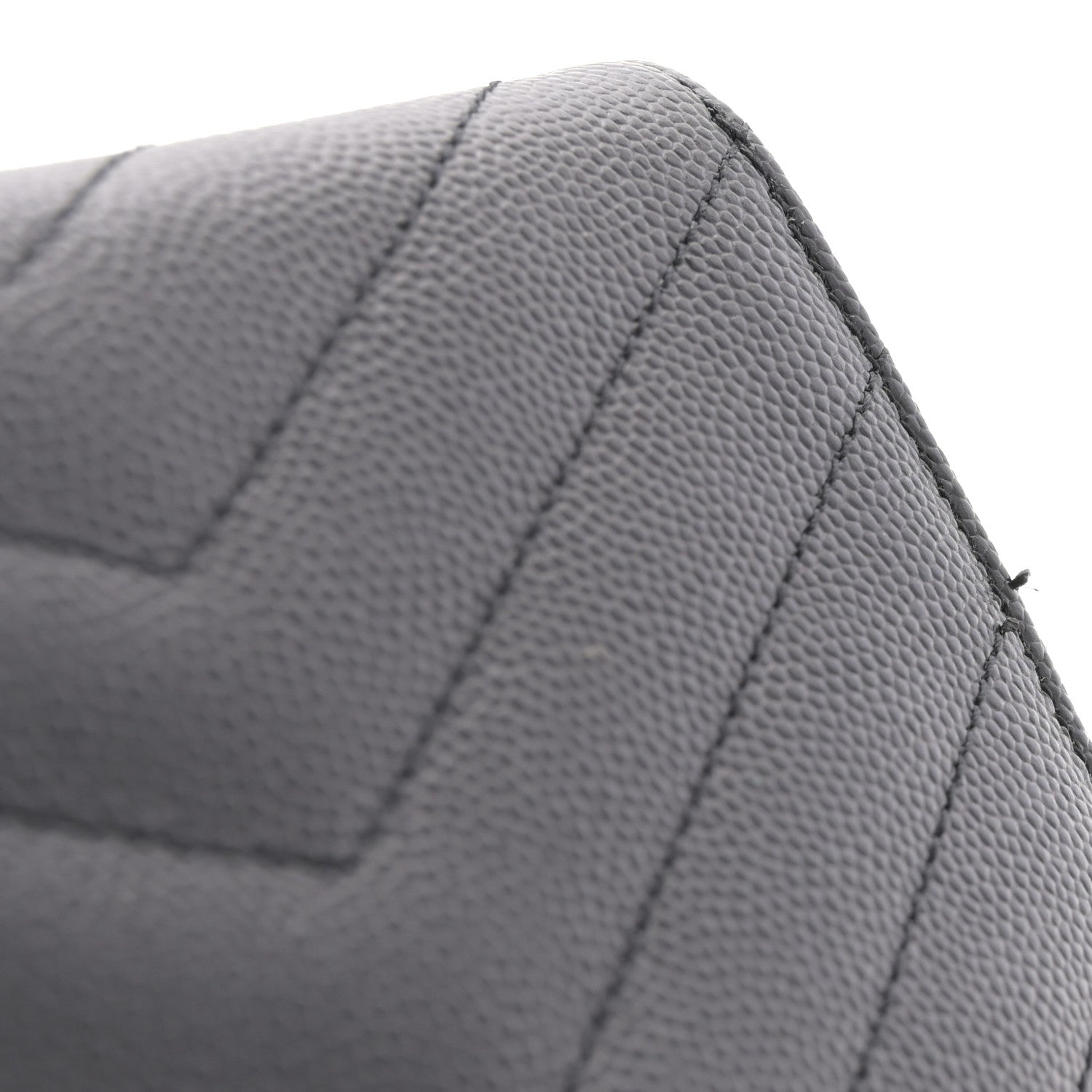 Saint Laurent Grain De Poudre Matelasse Chevron Small Monogram Envelope Wallet Black 9 of 9