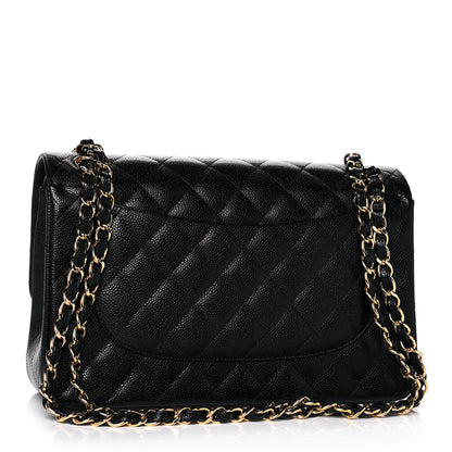 Chanel Caviar Quilted Jumbo Double Flap Black 2 of 13
