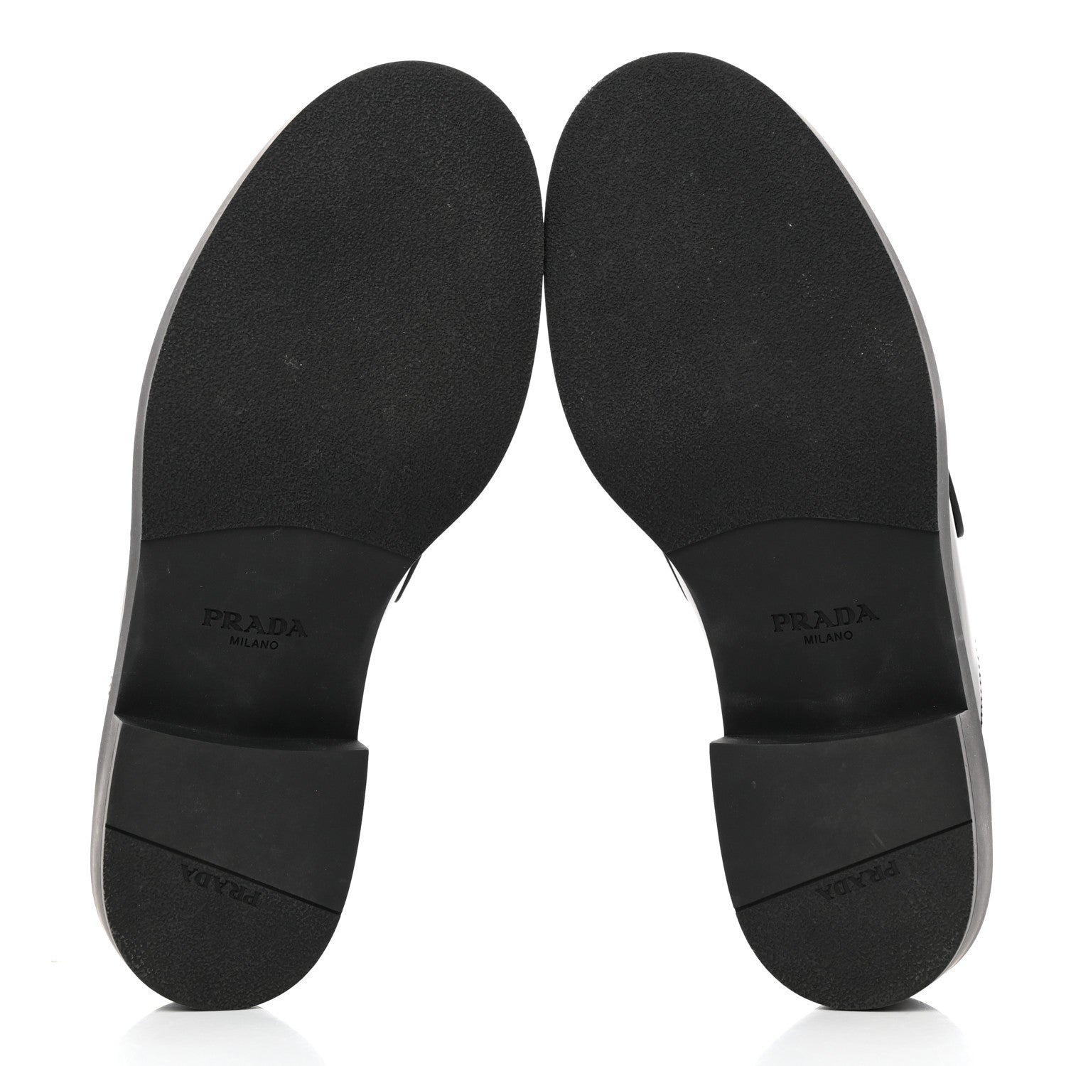 Prada Spazzolato Triangle 40mm Loafer Mules 37.5 Black 5 of 8