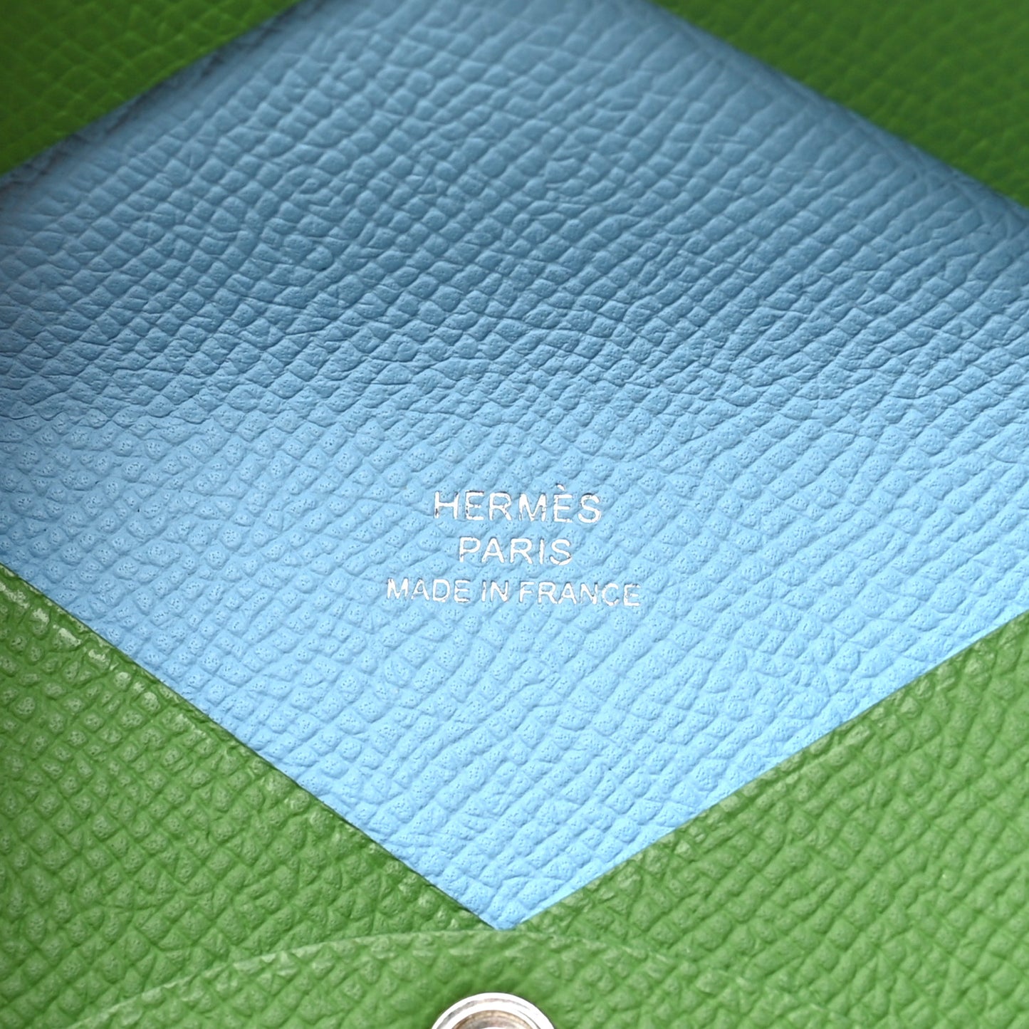Epsom Verso Calvi Card Case Vert Yucca Celeste