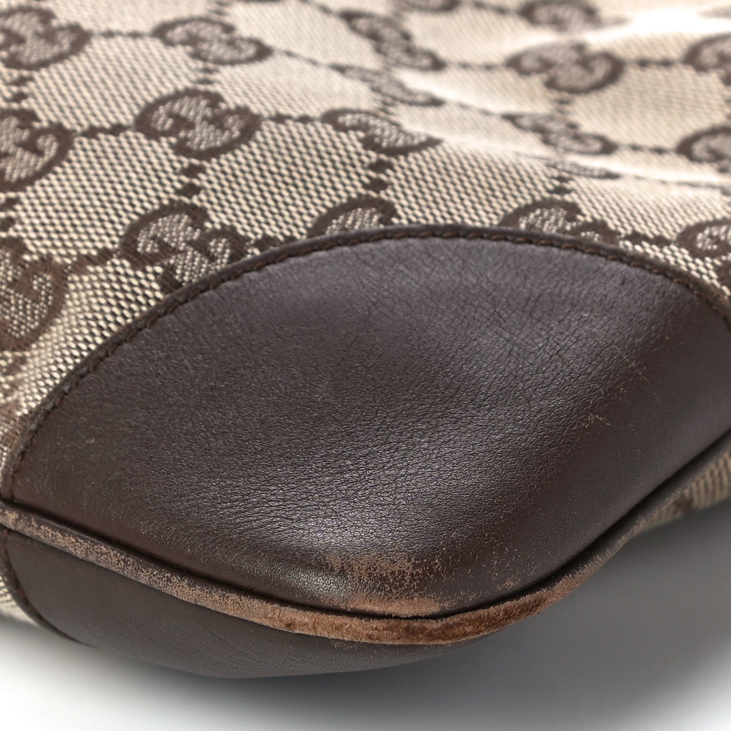 Gucci Monogram Lobster Clasp Jackie O Hobo Brown 10 of 19