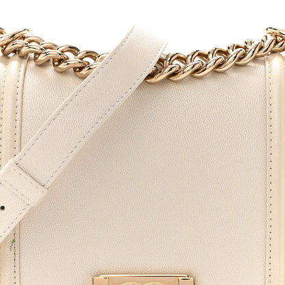 Chanel Iridescent Caviar Mini Boy Flap White 8 of 12