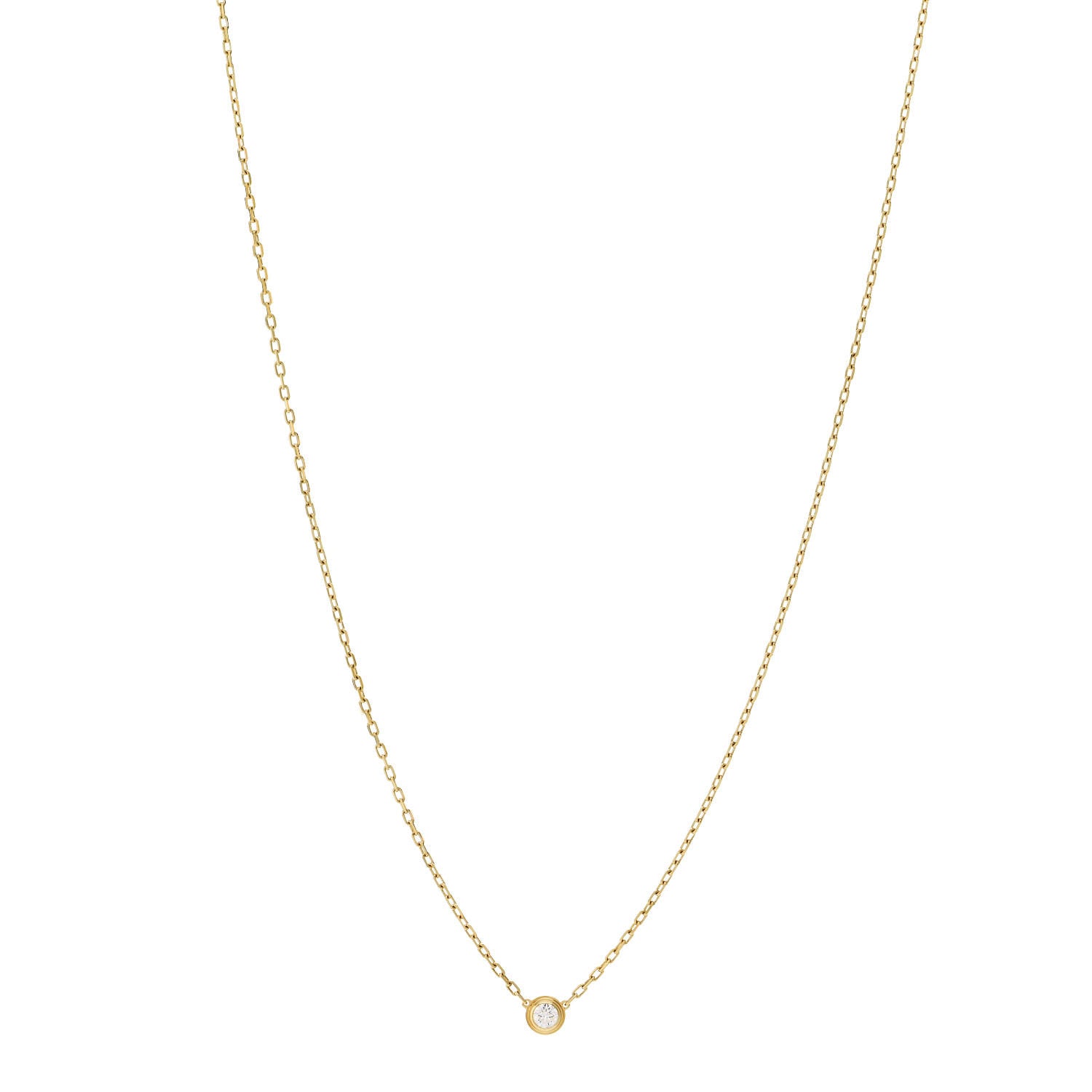 Cartier 18K Yellow Gold Diamond SM D'Amour Pendant Necklace 1 of 6