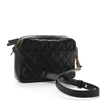 Chanel Calfskin Quilted Large Camera Case Black 3 of 9