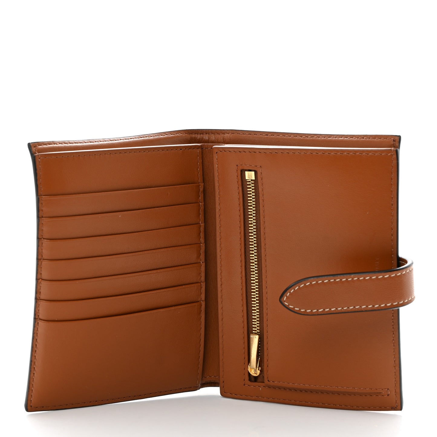 Canvas Triomphe Medium Strap Wallet Tan