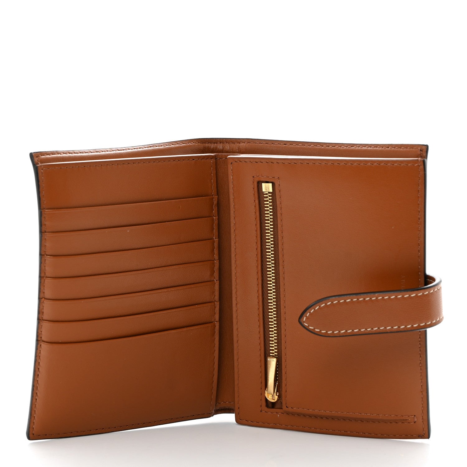 Celine Canvas Triomphe Medium Strap Wallet Tan 5 of 8