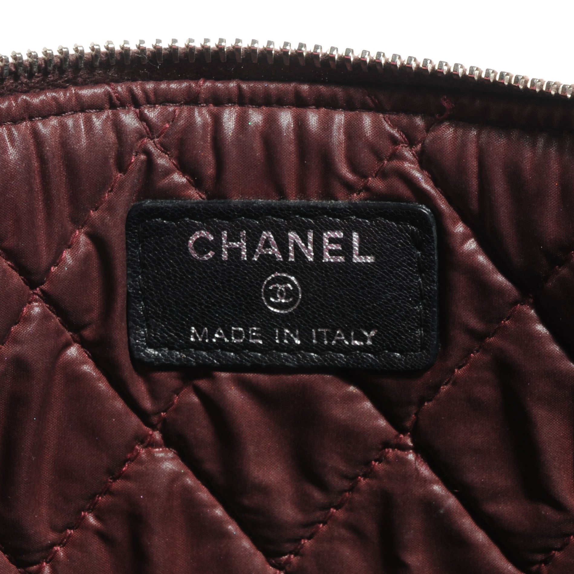 Chanel Lambskin Quilted Medium Cosmetic Case Black 6 of 8