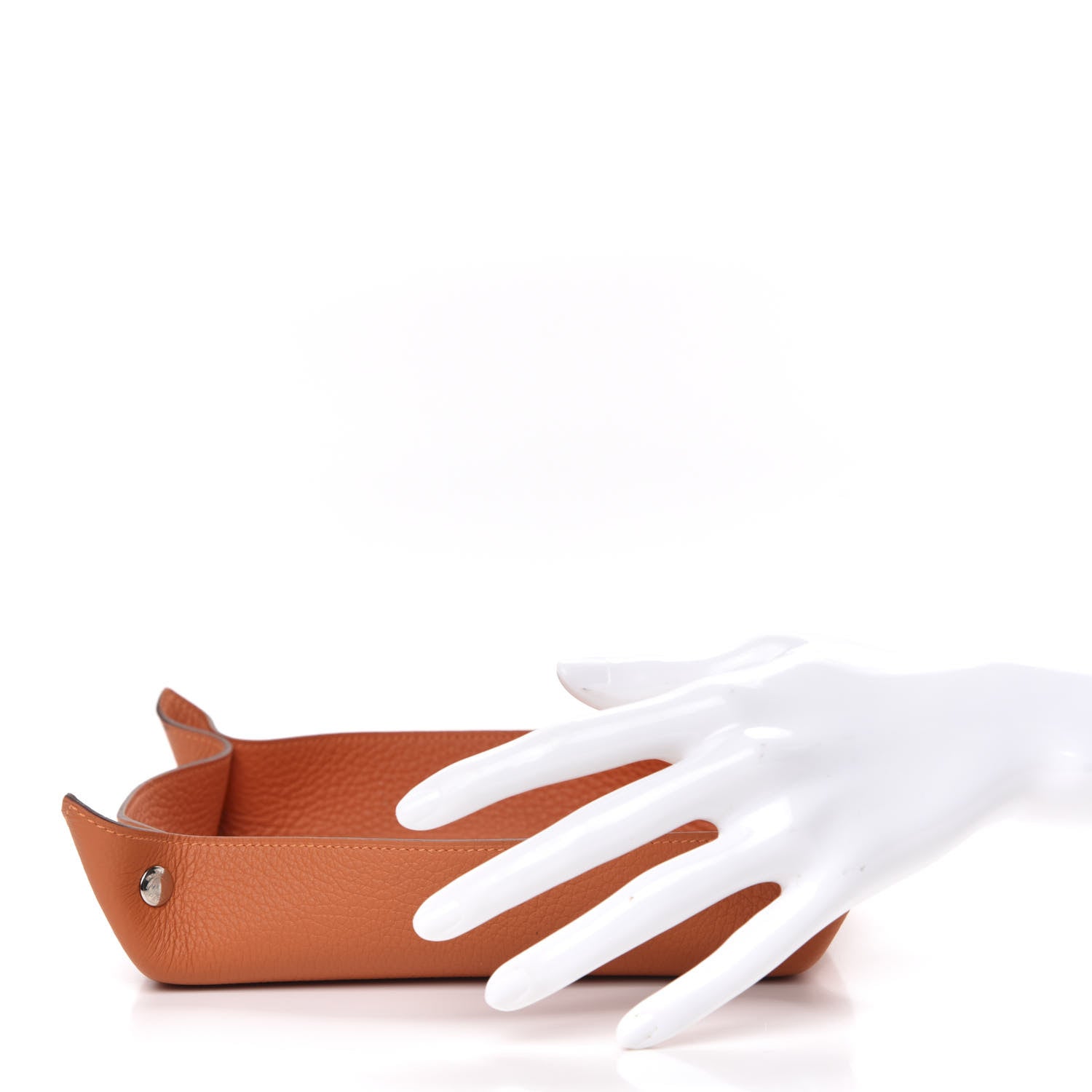 Hermes Taurillon Clemence Mises et Relances Change Tray Potiron 2 of 9