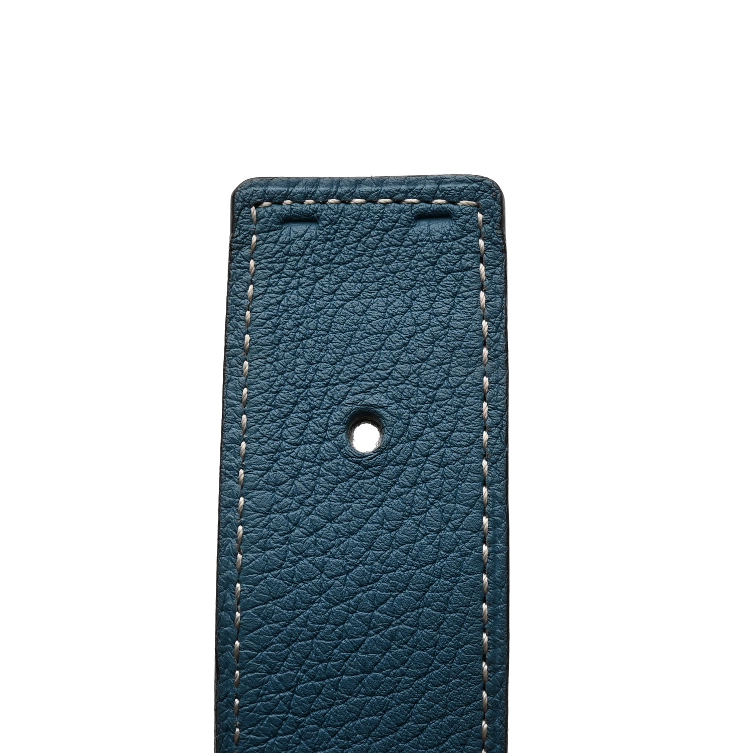 Hermes Box Togo Collier De Chien CDC Belt 95 38 Blue Jean 5 of 8