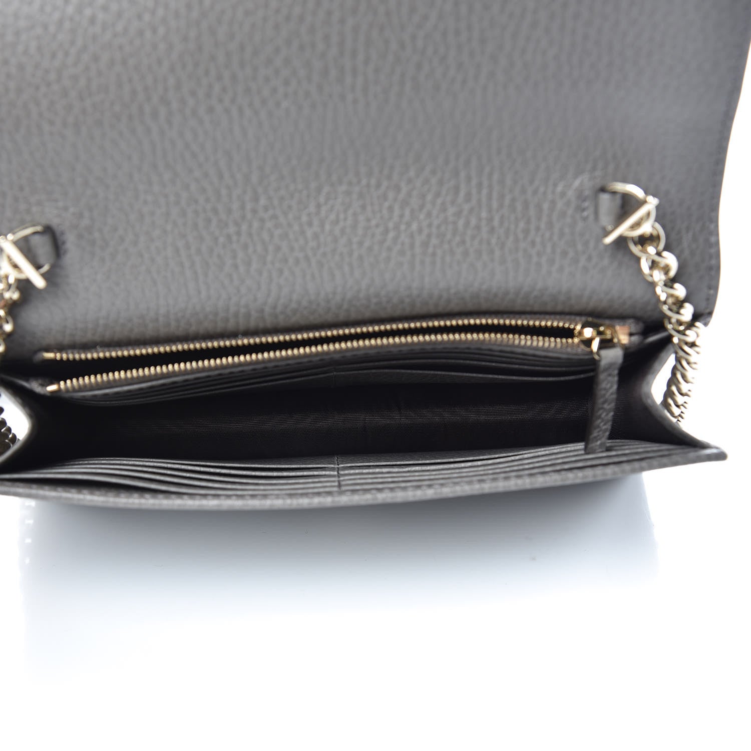 Gucci Dollar Calfskin Interlocking G Chain Wallet Loess 5 of 9