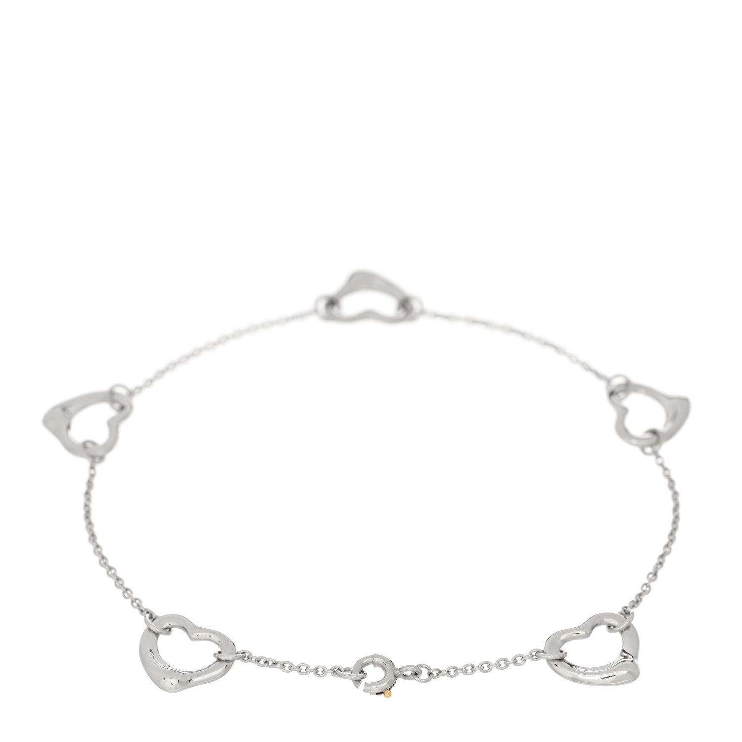 Tiffany Sterling Silver Elsa Peretti Open Heart Bracelet 2 of 3