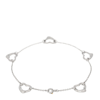 Tiffany Sterling Silver Elsa Peretti Open Heart Bracelet 2 of 3