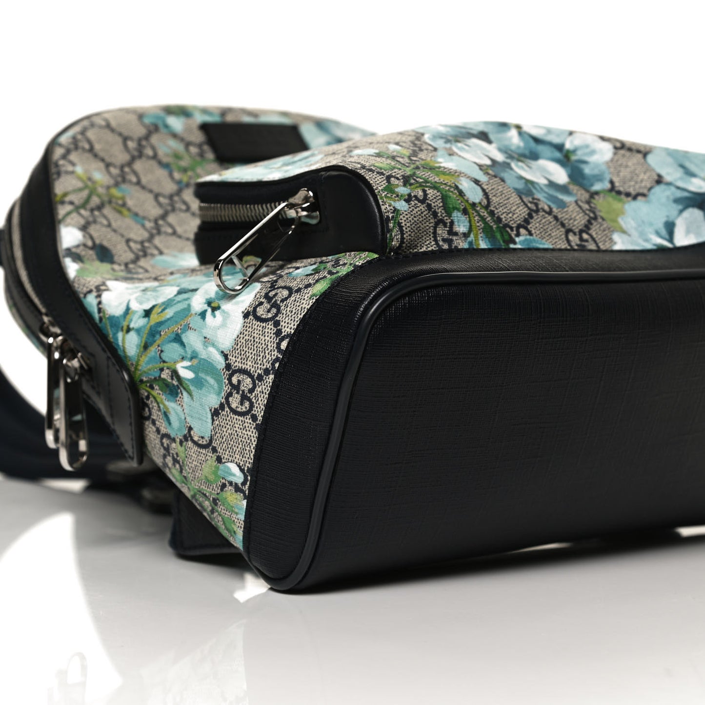 GG Supreme Monogram Blooms Small Day Backpack Blue