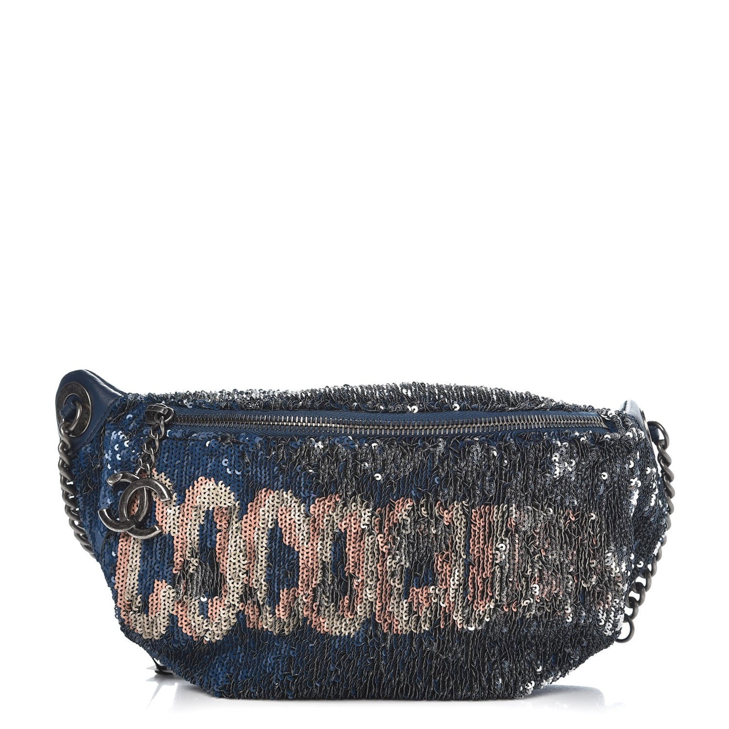 Sequin Coco Cuba Waist Bag Fanny Pack Blue Pink
