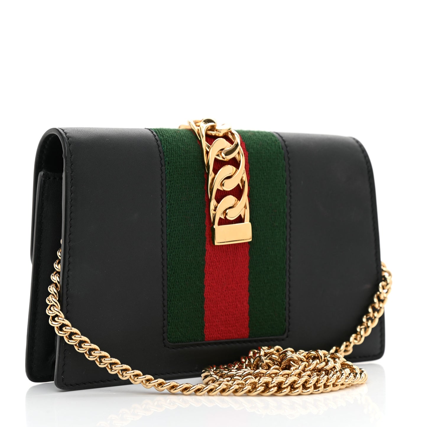 Calfskin Super Mini Sylvie Chain Shoulder Bag Black