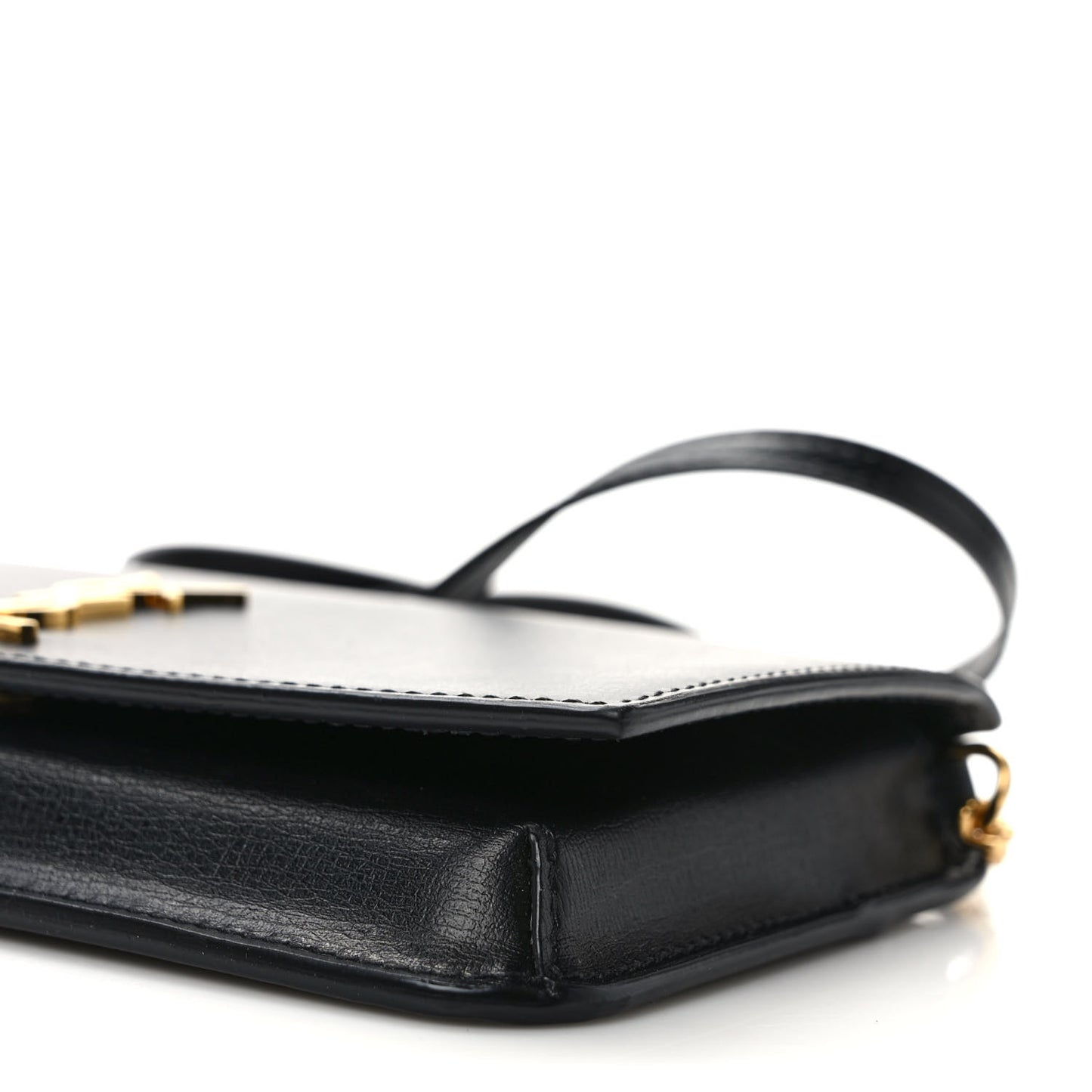 Smooth Calfskin Monogram Phone Holder Crossbody Black