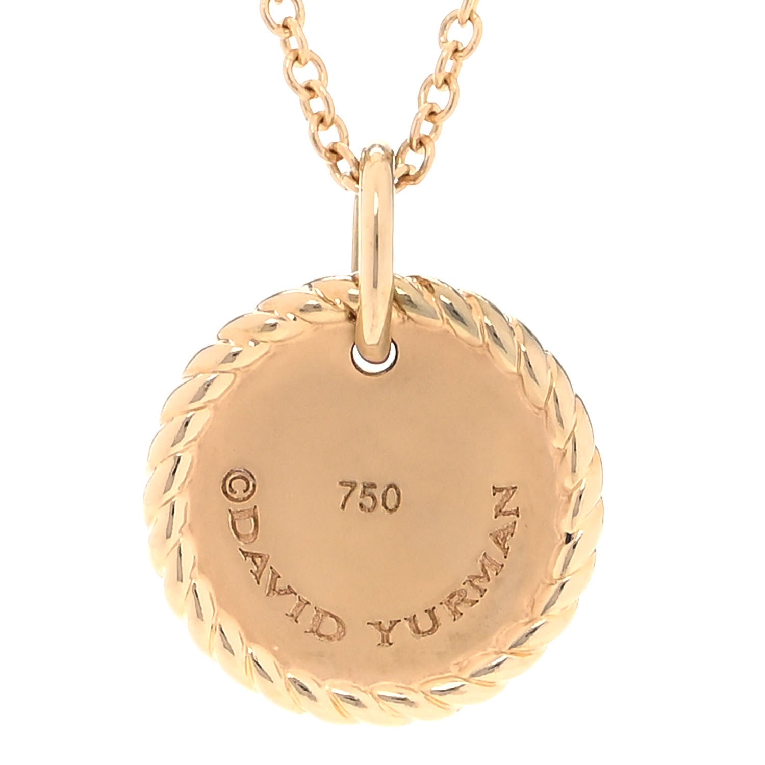David Yurman 18K Yellow Gold Diamond Yellow Sapphire Cable Collectibles Moon and Stars Pendant Necklace 3 of 5