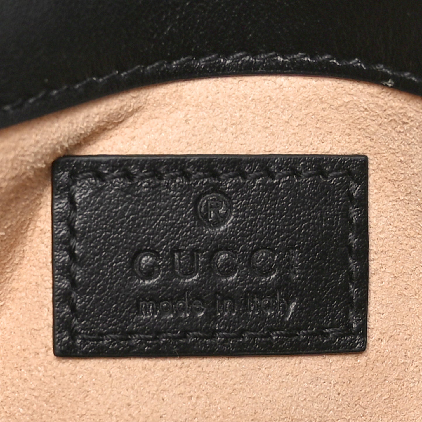 Calfskin Matelasse Monochrome GG Marmont Chain Belt Bag Black