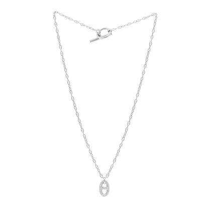 Hermes 18K White Gold Diamond New Farandole Pendant Necklace ST 3 of 5